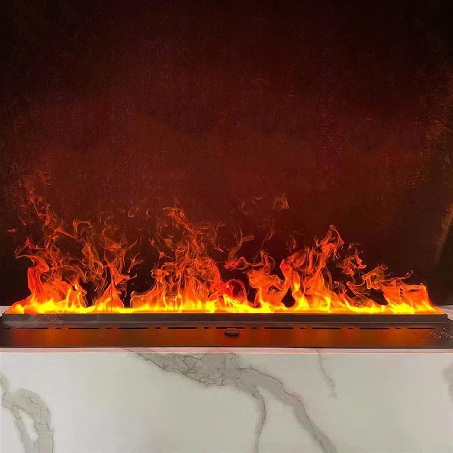 Water Vapor Fireplace Embedded Home Decor Electric Fireplace, Simulate 3D Flame, Adjustable LED Flame, Steam Simulate Humidification Function, Remote Control, Electric Fireplace Stove ( Size : 1800mm