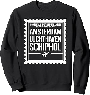 Amsterdam Schiphol Airport Travel Tag Design Sweatshirt
