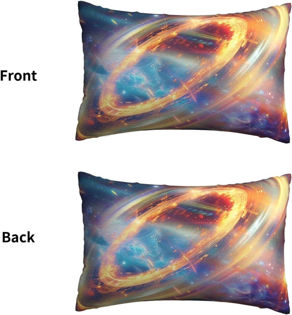 Pillowcases Set of 2 Pillow Shams Breathable Soft Plush Pillow Covers with Envelope Closure Large Circle Glows Pillowcases Queen Size 20x30 Inches Winter Decorative Washed Pillow Cases
