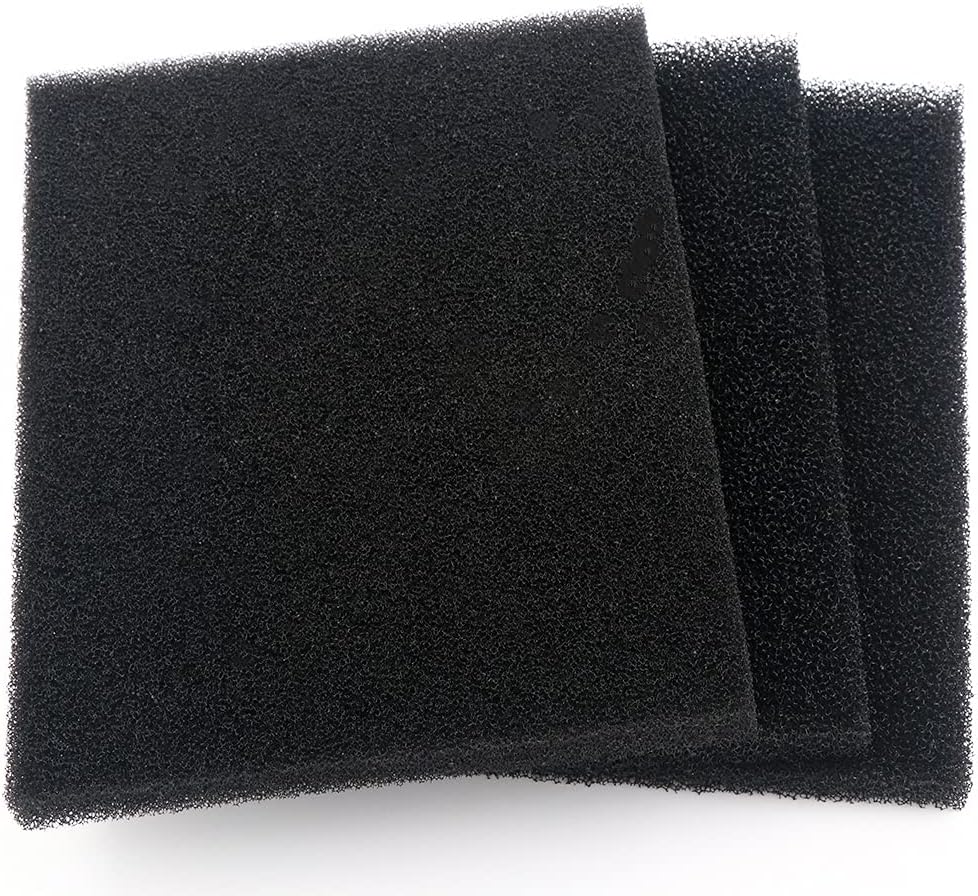 AQUA KT 3 PCS Aquarium Bio Sponge Filter Media Pad Cut-to-Size for Fish Tank Accessory, 2 PCS 30 PPI and 1 PCS 35 PPI, 9.84 Inch Length…