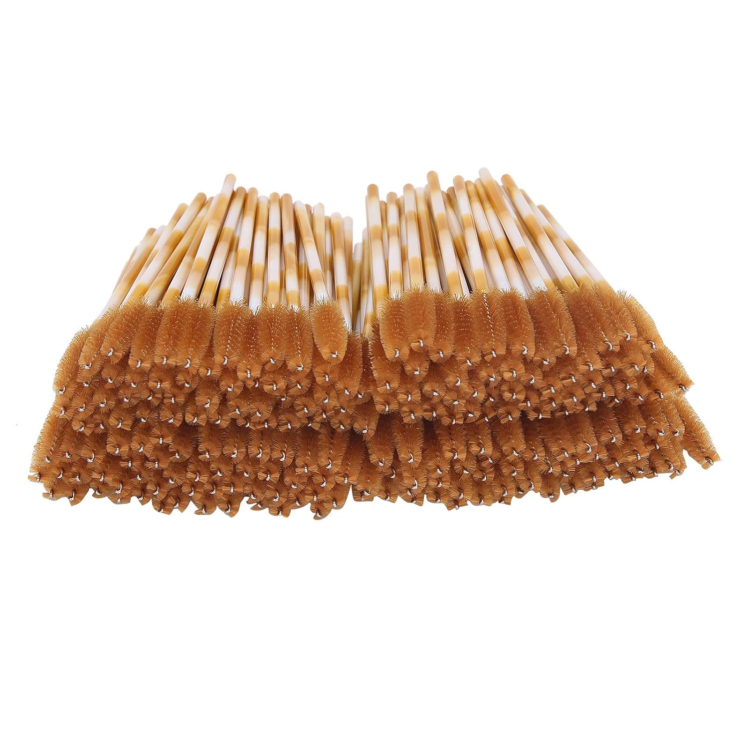 FOTABPYTI Spoolie Brushes,Masca Wands,Eyelash Spoolie Poable Lash Brush For Eyelash Buty Girl Women(Brown)