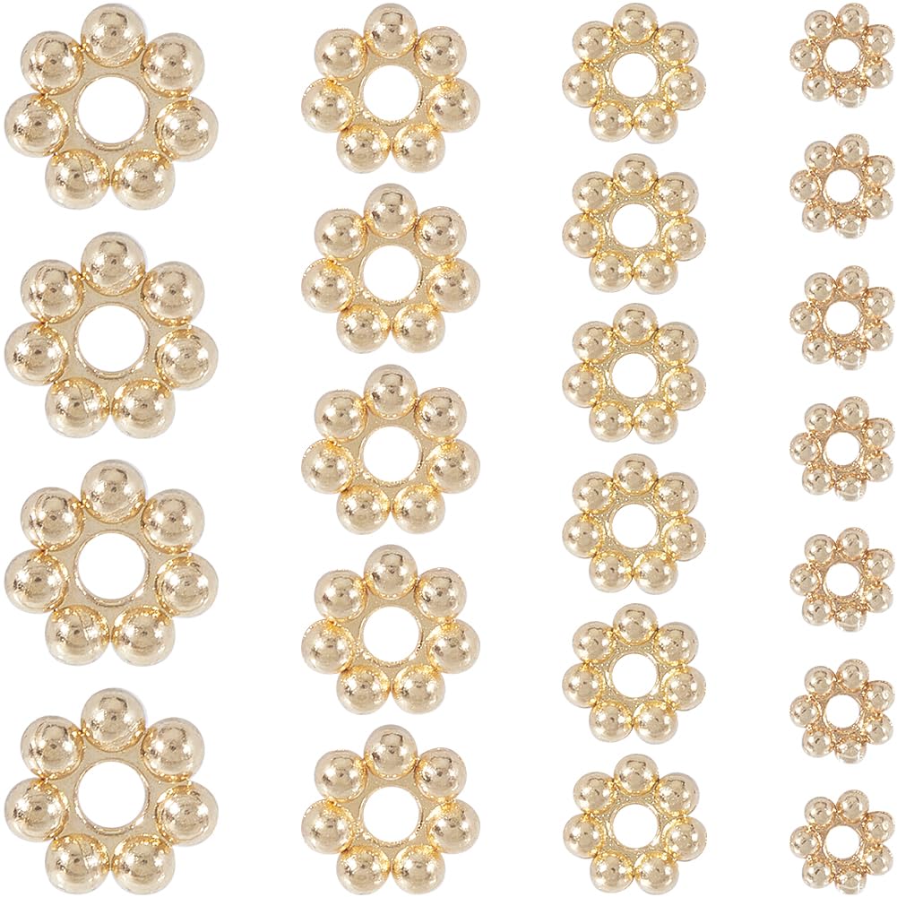 Cuentas espaciadoras de flores doradas SUNNYCLUE para bisutería DIY 1