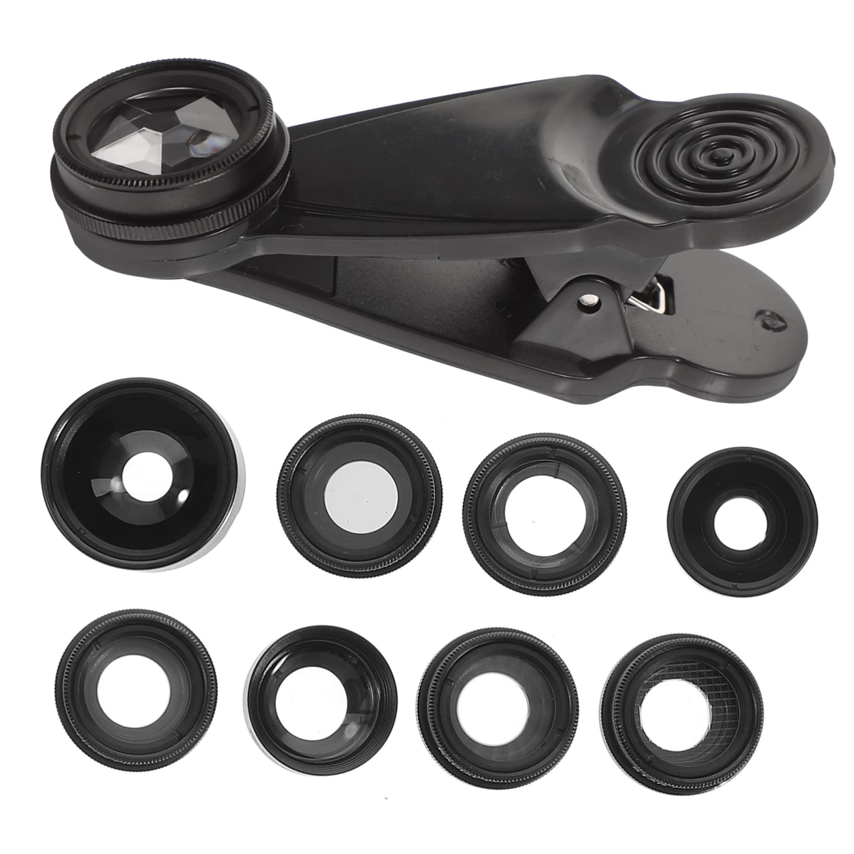 Gadpiparty Kit Per Fotocamera Fisheye e Grandangolo Per Fotocamera Materiale Di Nero