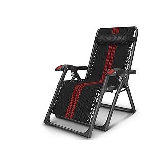 Plegable Sillon Reclinable,Gravedad Cero Silla Relax Sillon Reclinable con Reposapies,Tumbona Plegable Silla Reclinable con Cojín Extraíble Acolchado De,para Tumbonas De Gran Tamaño