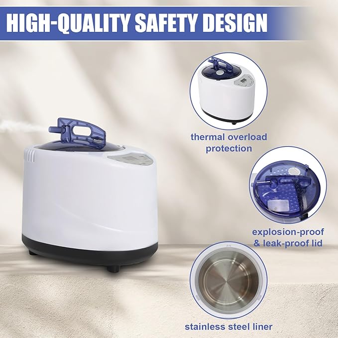 Generador de Vapor Sauna Portátil 2.6L con Control Remoto 1000W miniatura 4