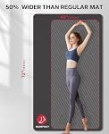 HAPBEAR Extra Large Yoga Mat - 72"x48"/ 78"x54", 6mm/8mm, Non-Slip, Durable, Thick Wide Exercise Mat for Home Workouts, Yoga, Pilates, Stretching, Meditation (Barefoot Exercise)