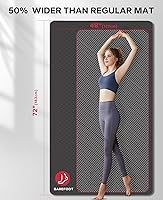 Vista 2 de HAPBEAR Extra Large Yoga Mat - 72"x48"/78"x54", 1/4" & 1/3" Thick, Non-Slip, Durable, Eco-Friendly, Wide Exercise Mat for Home Workouts, Yoga