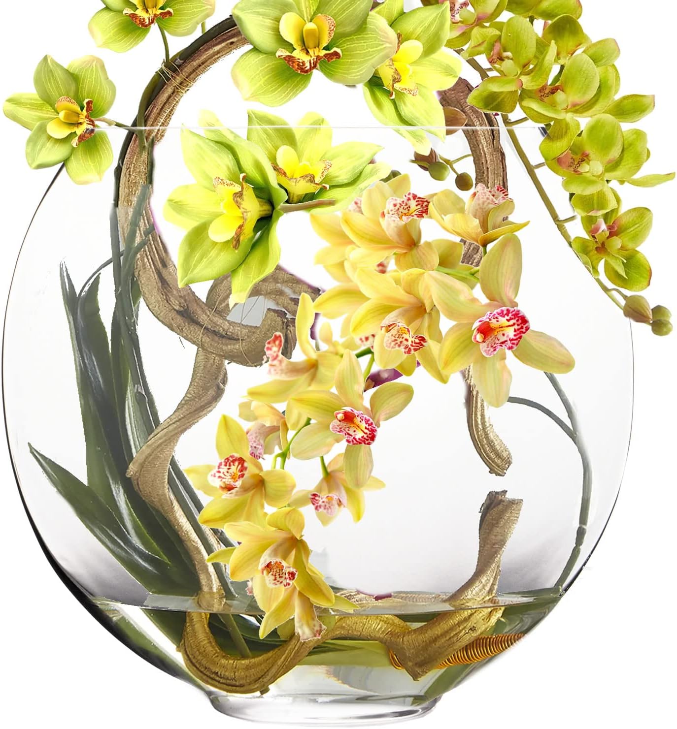 CYS EXCEL Glass Moon Vase Oval Bowl (H13" L15.5