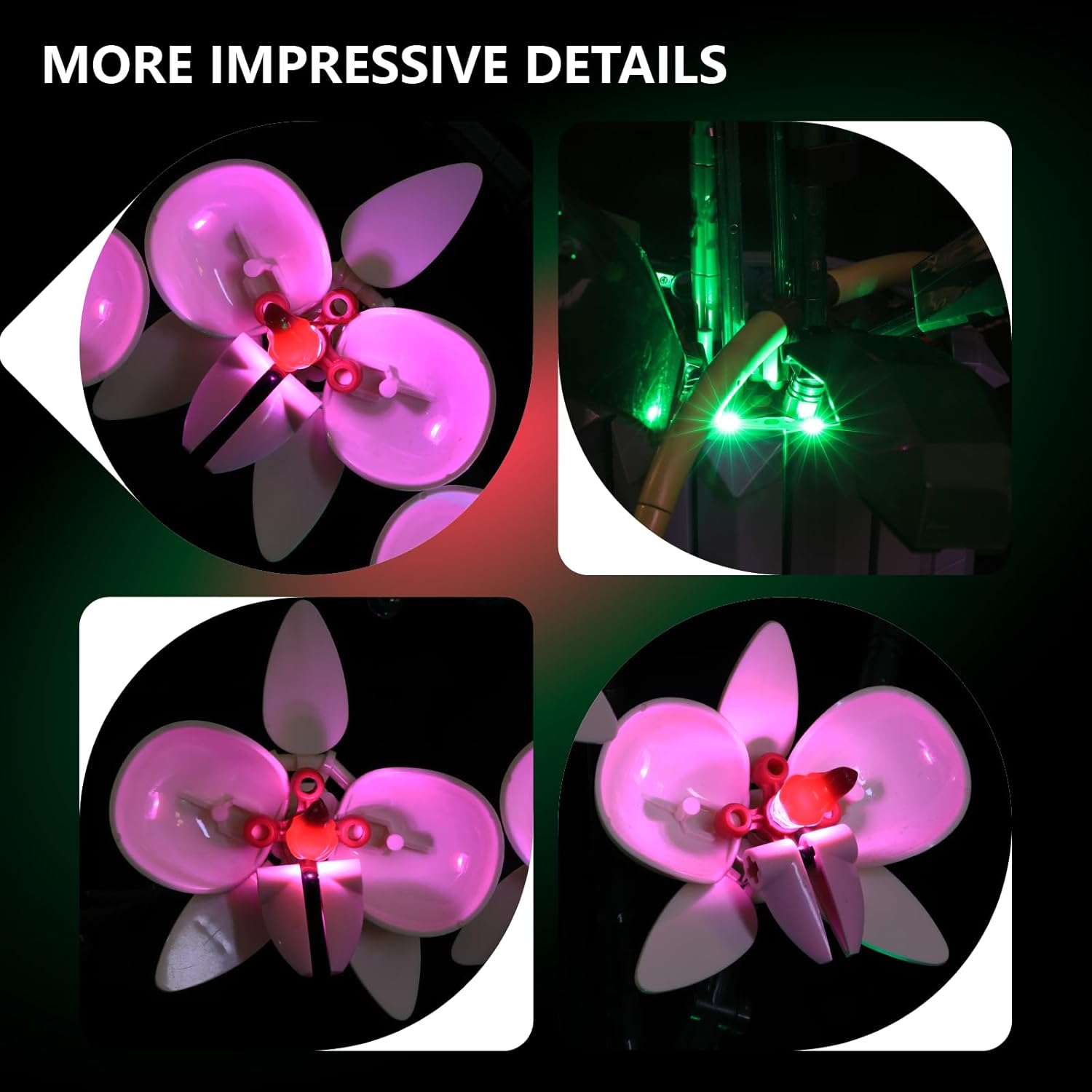LED Lighting Kit for Lego Orchid 10311 Flower Plant Decor Set, Compatible with Lego Orchid Flowers Kit (NOT Included The Model Set)