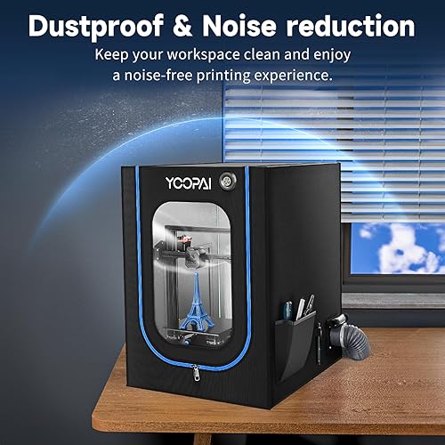 Miniatura 16 de Carcasa para impresora 3D con iluminación LED, resistente al polvo, a prueba de polvo, cubierta protectora de temperatura constante para Creality