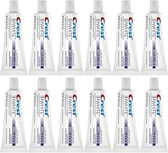 Crest 3D White Brilliance Toothpaste, Vibrant Peppermint, Travel Size, 0.85 oz (24g) - Pack of 12