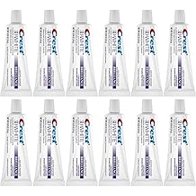Crest 3D White Brilliance Toothpaste, Vibrant Peppermint, Travel Size, 0.85 oz (24g) - Pack of 12