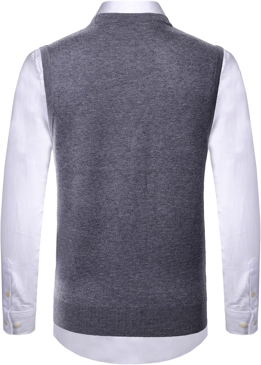 Mens Classic V-Neck Vest Sleeveless Jumper Slim Fit Knitted Gilet Tank Top Waistcoat Gilet Sweater Plaid Decoration