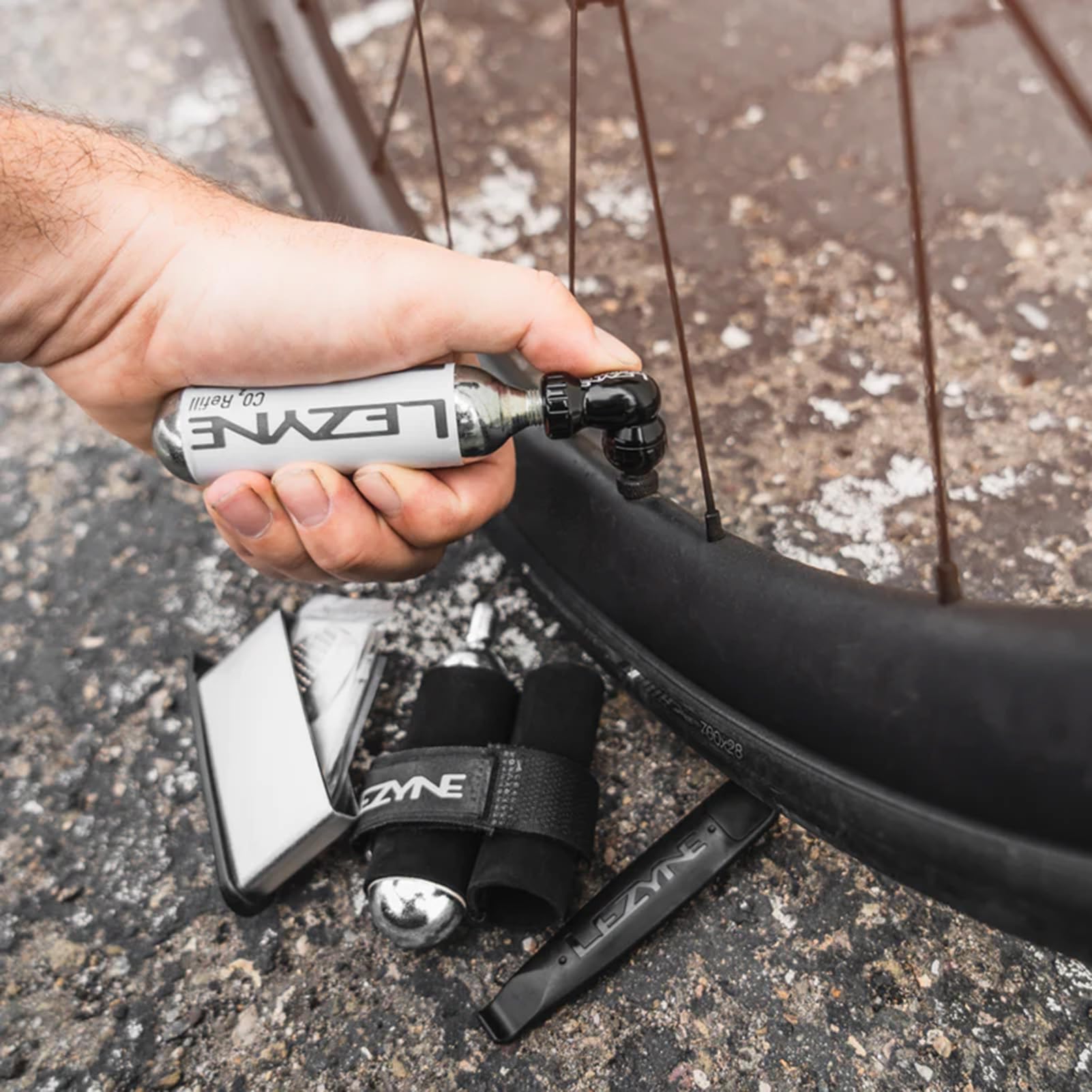Lezyne Co2 Pumpenset Twin Drive Kit, Schwarz, 1-C2-TWDRKIT-V304