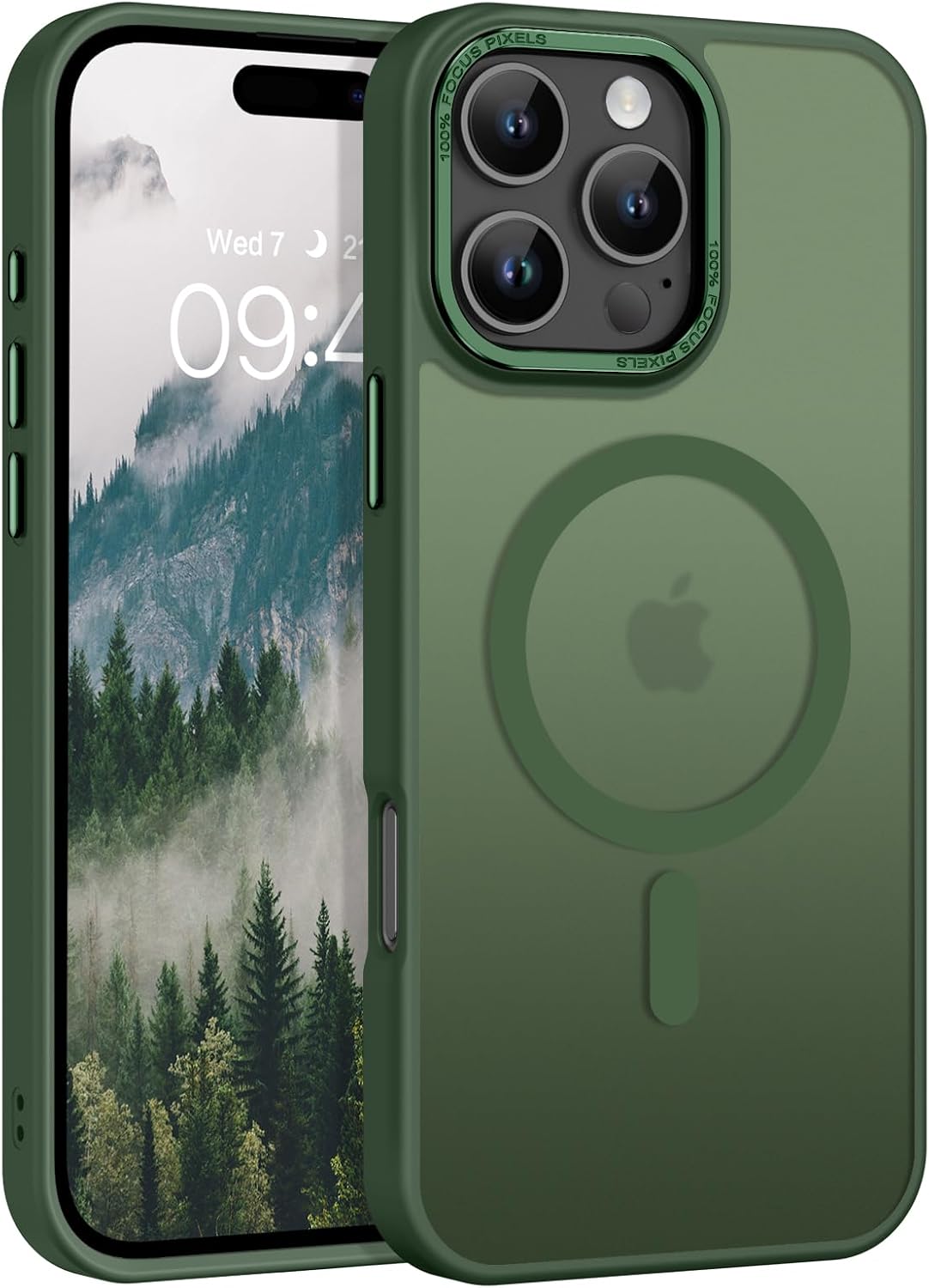 Telaso Custodia IPhone 16 Pro Max Con Supporto Magnetico Rotante 360° | Pulsante Controllo Fotocamera | Compatibile MagSafe | Colore Desert Titanium | Materiale TPU Con Anello Metallico