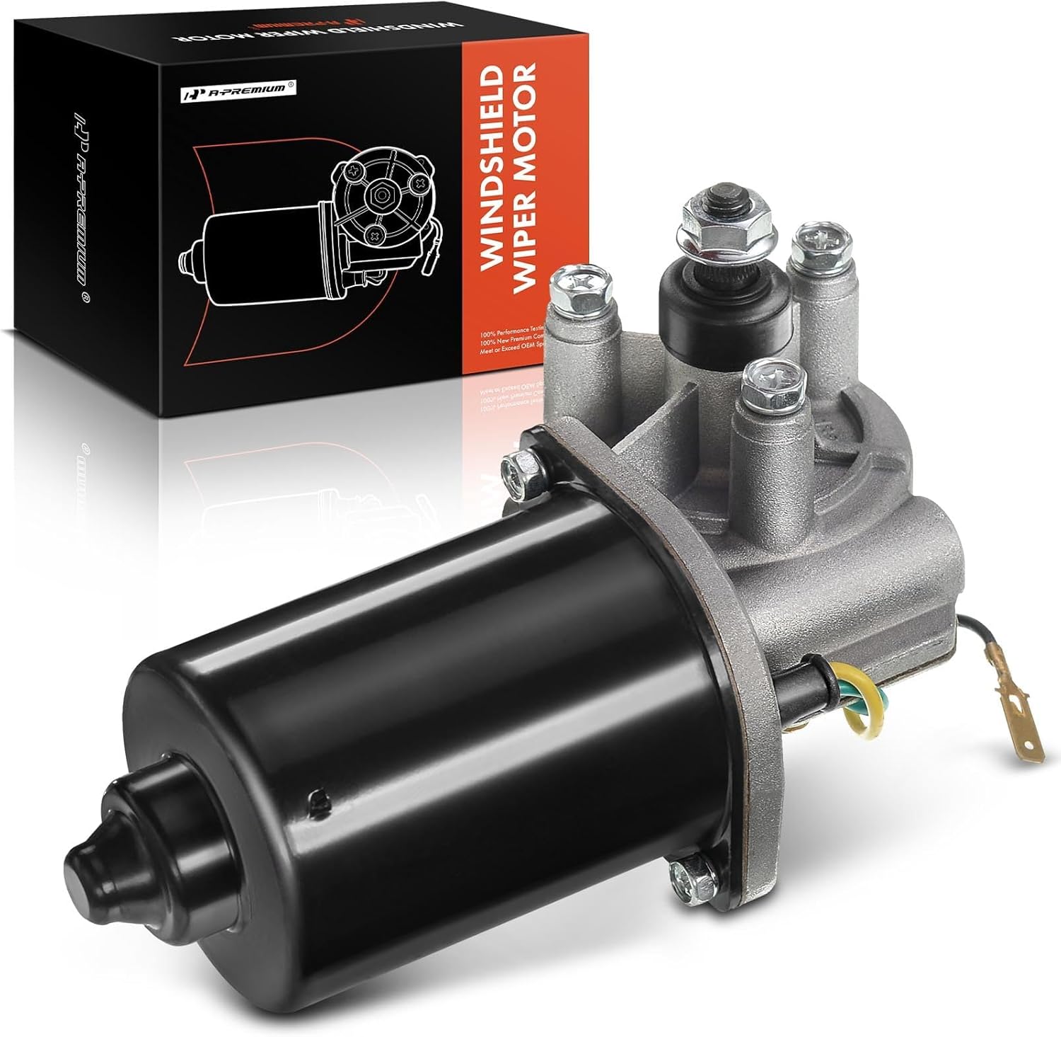 A-Premium Front Windshield Wiper Motor Compatible with Dodge Ram 1500 1998-2002, Ram 2500 3500 2000-2002, 4-Pin, 3.7L/3.9L/4.7L/5.2L/5.9L/8.0L