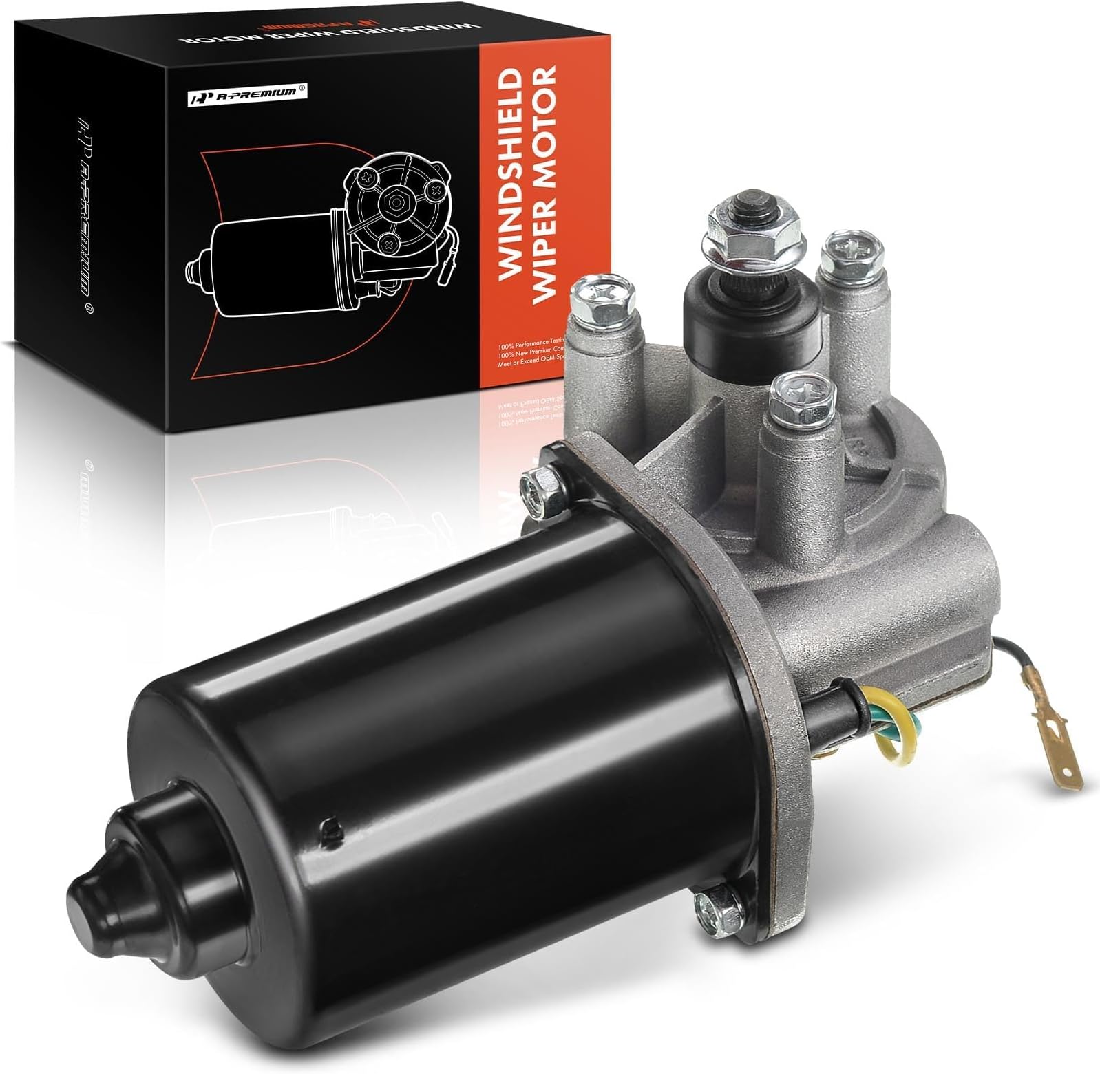 A-Premium Front Windshield Wiper Motor Compatible with Dodge Ram 1500 1998-2002, Ram 2500 3500 2000-2002, 4-Pin, 3.7L/3.9L/4.7L/5.2L/5.9L/8.0L