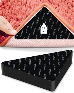 14PCS Rug Pads Grippers，Non Slip Rug Pads，Reusable and Washable Rug Pad Gripper for Area Rugs,Carpet Pads Rug Corner