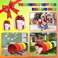 Vista 6 de Túnel de juego para niños pequeños de 1 a 3 años, colorido túnel de bebé desplegable para que los niños gateen a través de 6 pies con malla