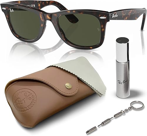Ray-Ban RB2140 ORIGINAL WAYFARER CLASSIC Square Shaped Sunglasses for Men & Women with Official RAYBAN Eyewear Kit
