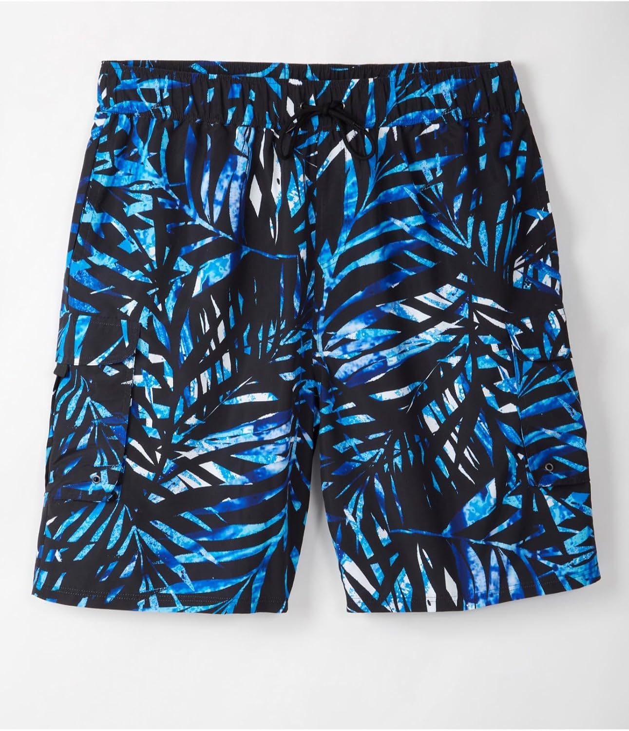 KingSize Men's Big & Tall 8" Printed Cargo Swim Trunks