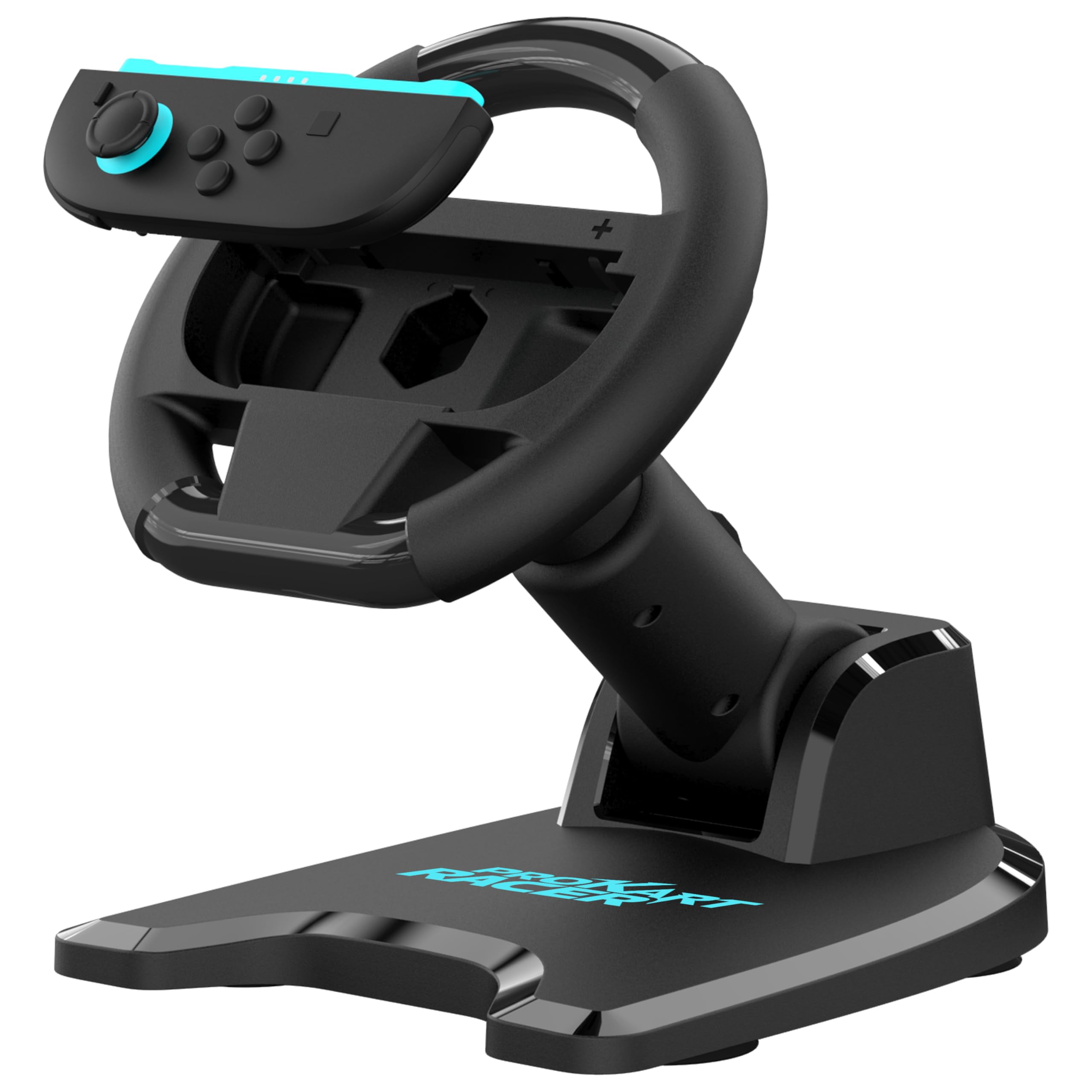 SUBSONIC - Set di 2 ruote da corsa per Joy-Con Nintendo Switch e Switch 2 - Ruote da corsa pieghevoli con supporto e ventosa compatibili con Joycon Switch e Switch 2 - Nero