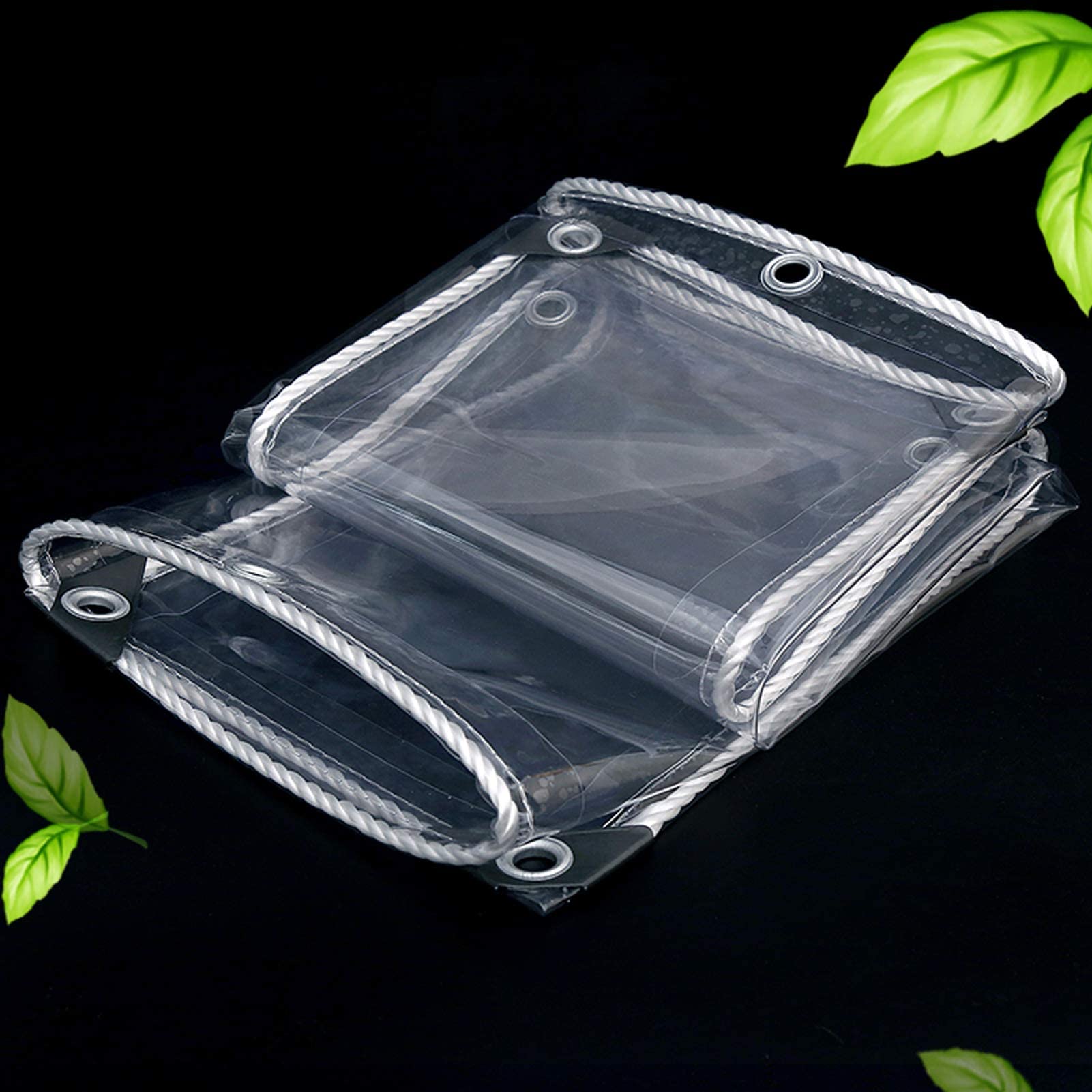 Lona protectora de PVC transparente de alta resistencia 365g/m² para cerramientos exteriores