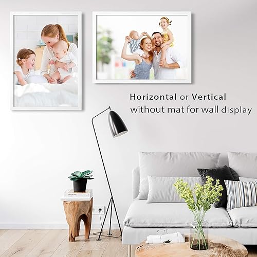 Vista 836 de Egofine Portarretratos de 9 x 12 pulgadas hecho de madera maciza con plexiglás, fotos de 5 x 7/6 x 8 con paspartú o de 9 x 12 pulgadas sin paspartú