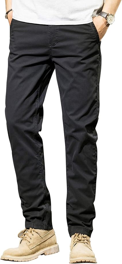 Gmardar チノパン メンズ 綿パン 耐摩耗 定番 無地 アウトドア カジュアル ストレート ゆったり 長ズボン ボトムス イージーパンツ ロングパンツ カラーパンツ 秋 冬 春服 春 夏 大きいサイズ オールシーズン 31 G9ブラック ロングパンツ 通販