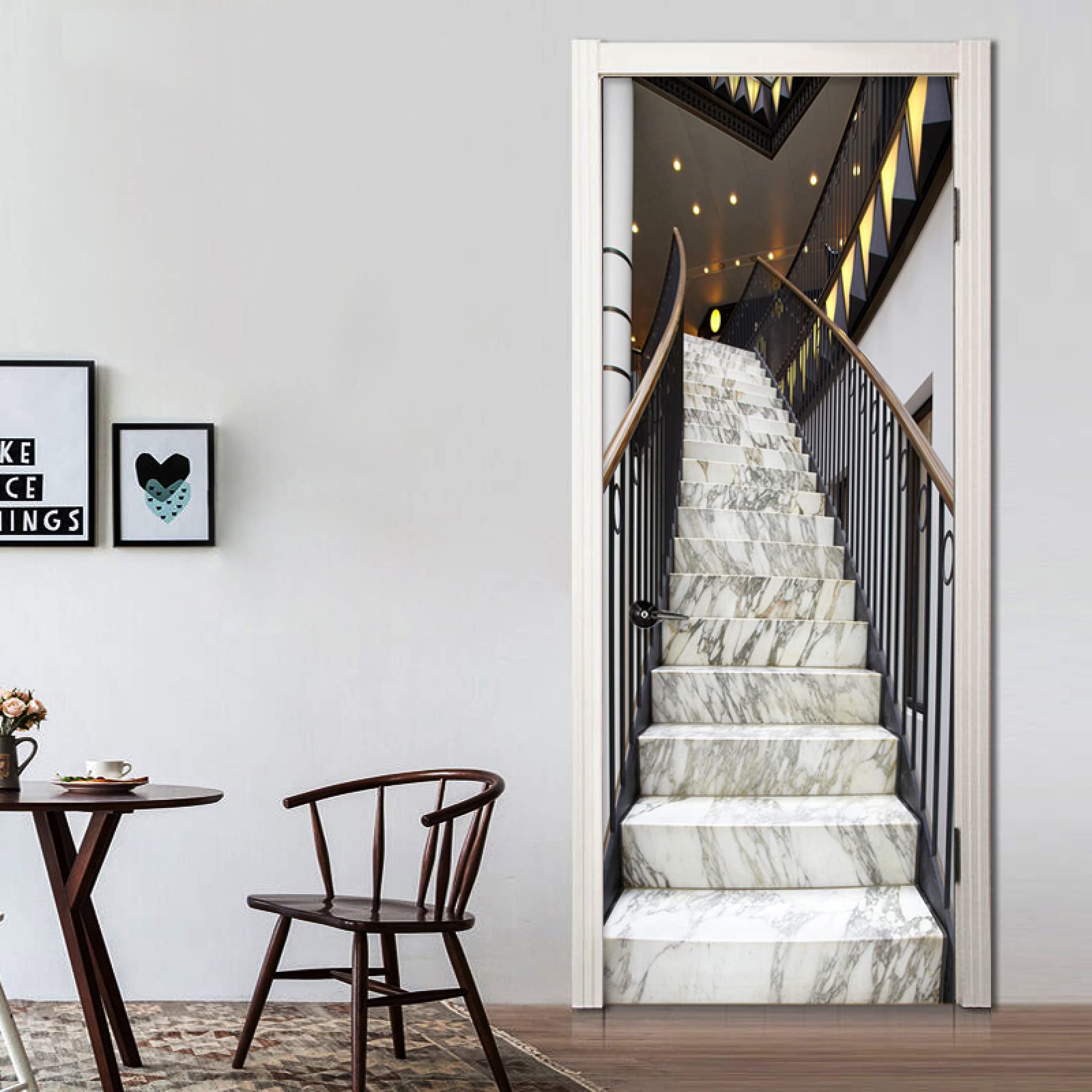 3D Türaufkleber Winter Design - Abziehbar & Wasserdicht Für Türen Und Wände