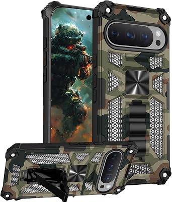 Ysnzaq Rugged Camo Case for Google Pixel 10 Pro XL Camouflage Army Green