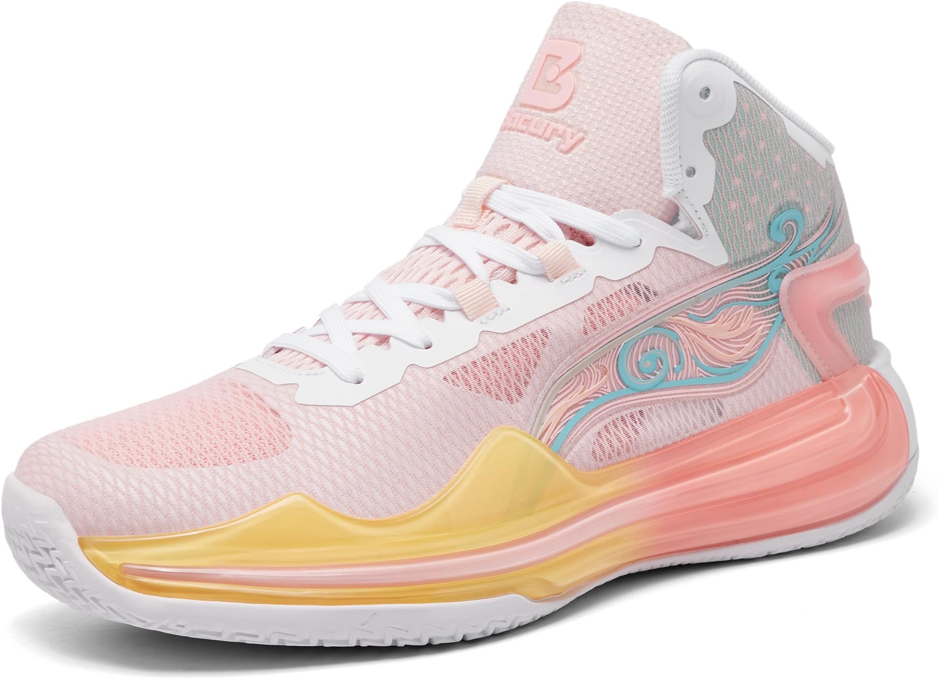 Bacury Women’s Basketball Shoes Breathable Non Slip Sneakers Lightweight Fash...