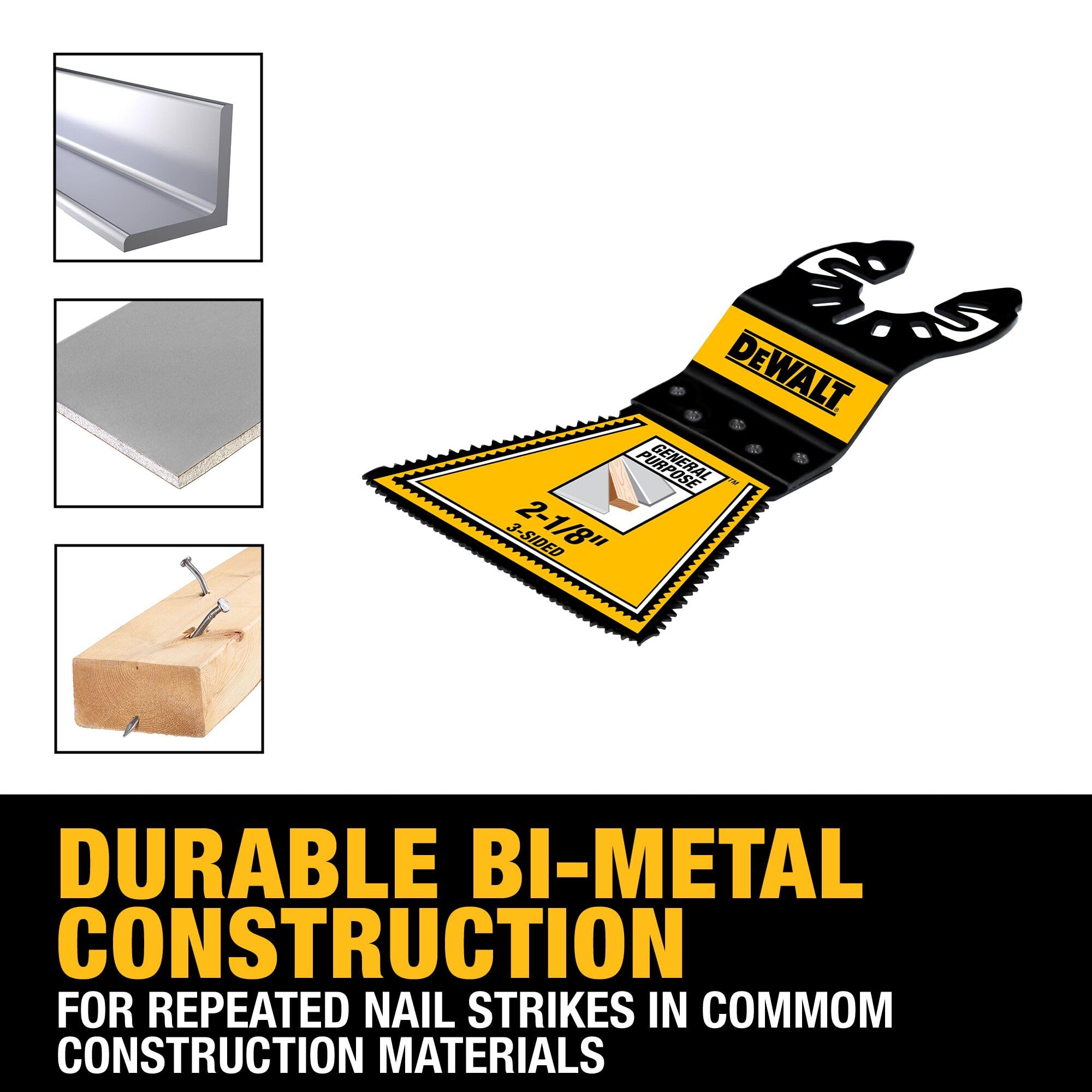 Amazon.com: DEWALT Oscillating 2 1/8In 3-Sided Bimetal 25 Piece
