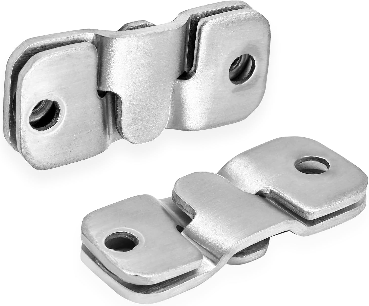 Bonsicoky 10 Pcs Flush Mount Bracket with Screws, Heavy Duty Picture Hangers, Stainless Steel Z Clip Bracket Picture Wall Mount Hardware for Wall Hanging Large Pictures, Art Paintings, Silver, Small