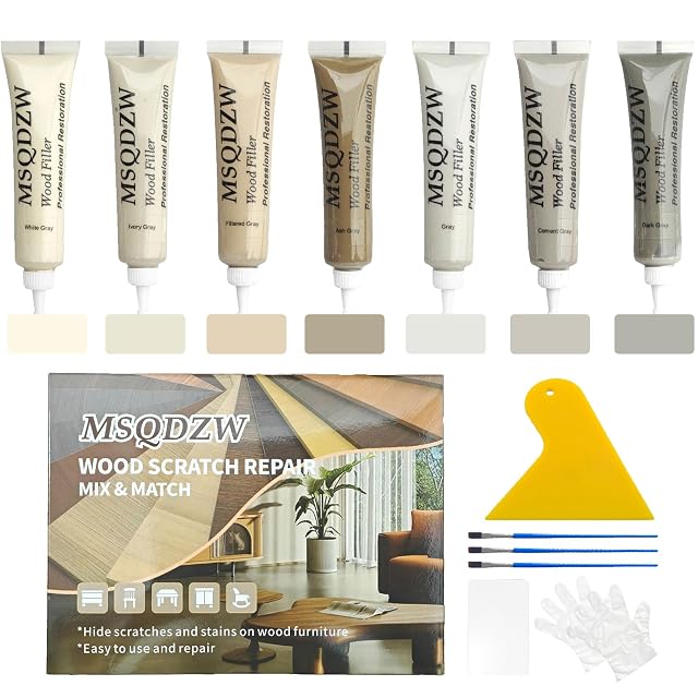 Wood Repair Kit 13Pcs Wood Fillers Furniture Repair Kit Scratch Cover for Wood Cracks Stains Discoloration for Furniture
