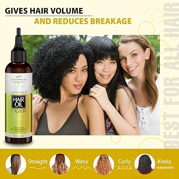 Dead Sea Collection Castor Hair Oil Restorative & Hydrating with Dead Sea Minerals Moisturizing Hair Oil for All Hair Types Paraben-Free 6.76 fl oz