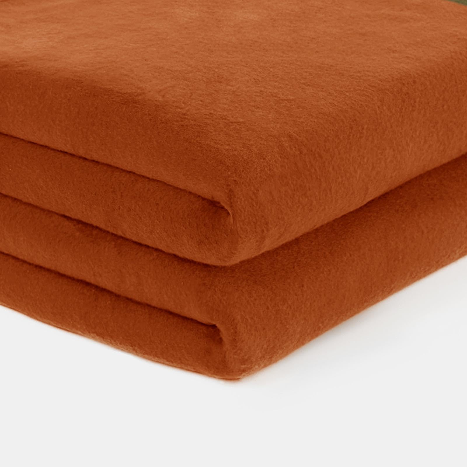 Dreamscene Fleece Throw Blanket for Bed Soft Warm Cosy Plain Burnt Orange Throw Over Sofa Outdoor Blanket Lightweight Fluffy Single Fleece Blankets - Image 3