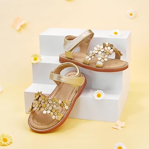 Miniatura 4 de GINFIVE Sandalias para niñas pequeñas, sandalias para niñas y niños pequeños