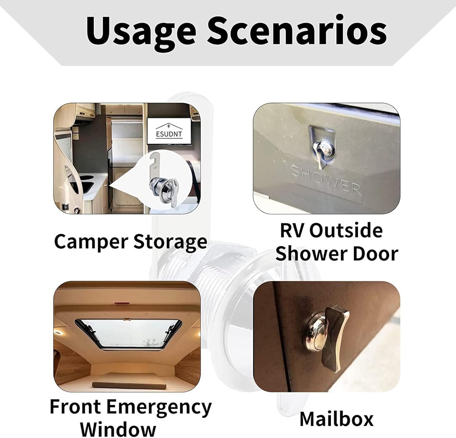 Secure Cams Lock 5/8inch/1inch Door Latches Without Key Easy Installs Keyless Cams Lock Simple Installation for Cabinets