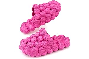 Bubble Slides Massage Slippers for Women Men, Hot Pink