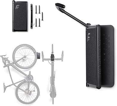 FEEDBACK SPORTS | Velo Hinge 2.0 Single Pivoting Swivel Bike Wall Mount | Vertical Bicycle Hanger | Garage Fold Away Bike Hook | Road, Gravel, Mountain Bike Compatible