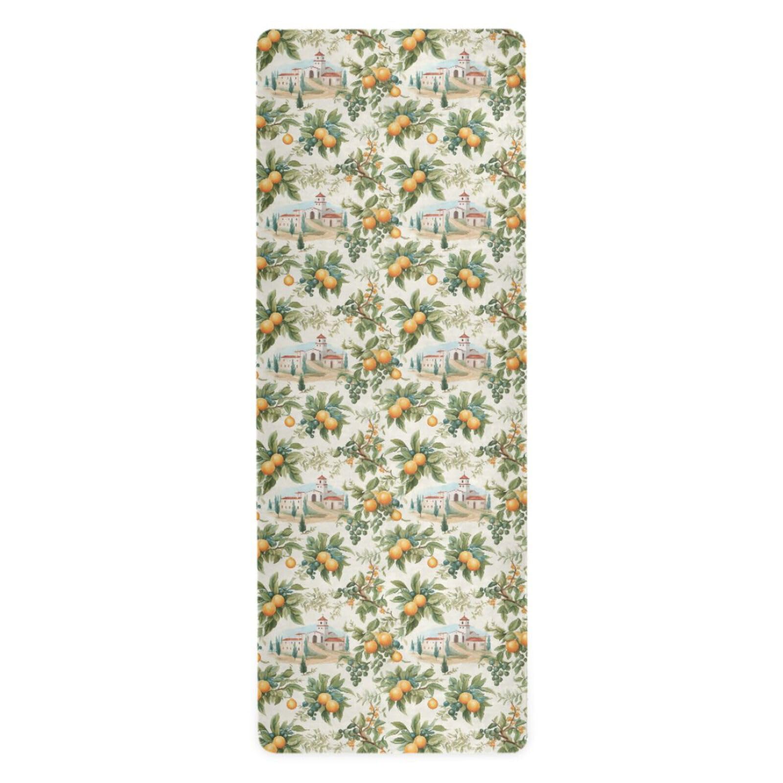 Oranges Yoga Mat Non Slip Thick Kids Eco Friendly Rubber Workout Foldable Yoga Mat Women Exercise