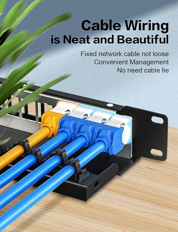12 Port Blank Keystone Patch Panel for Rackmount &Wall Mount STP/UTP 1U10 Inch Network Patch Panel