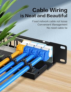 12 Port Blank Keystone Patch Panel for Rackmount &Wall Mount STP/UTP 1U10 Inch Network Patch Panel