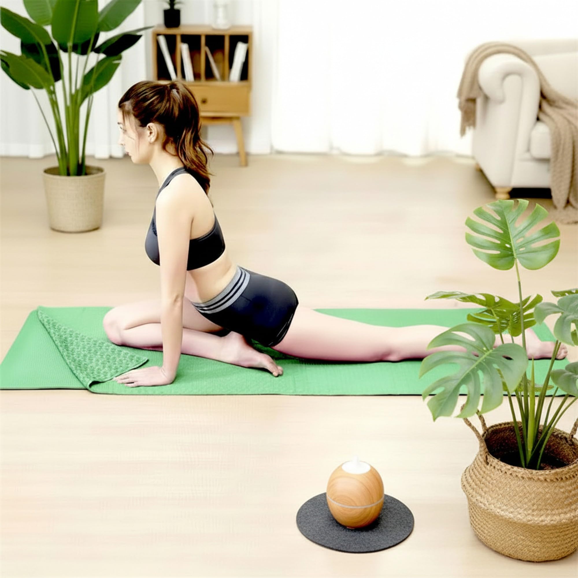 Audasi Yogamat handdoek yoga handdoek antislip hot yoga met mesh draagtas 183 x 63 cm grote gymhanddoeken sneldrogend draagbare ademende yogamat handdoek voor Bikram Pilates Gym Workout (roze