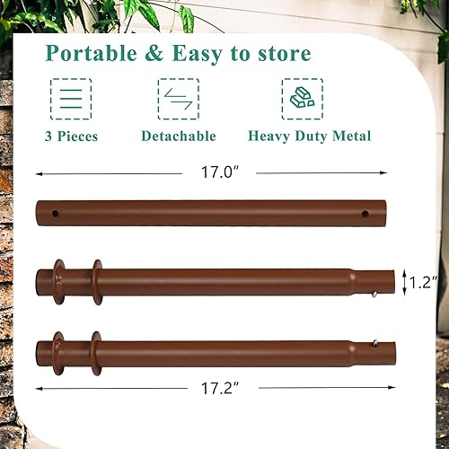 Miniatura 5 de Silla hamaca caribeña mejorada con barra de metal desmontable, hamaca grande, silla colgante de cuerda XL para interiores y exteriores, capacidad de