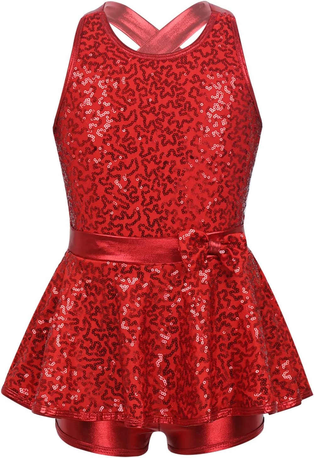 Kids Girls' Sequins Backless Jazz Hip-Hop Dance Leotard Dress Ballerina Dancing Jumpsuit Costumes