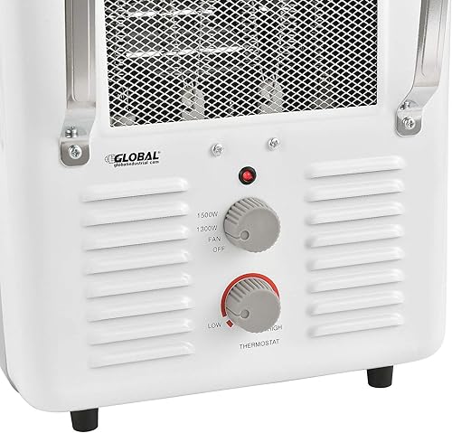 Miniatura 4 de Global Industrial Calentador eléctrico portátil estilo casa de leche de 5120 BTU con termostato de esfera giratoria, 120 V, 1500 W, diseño compacto,