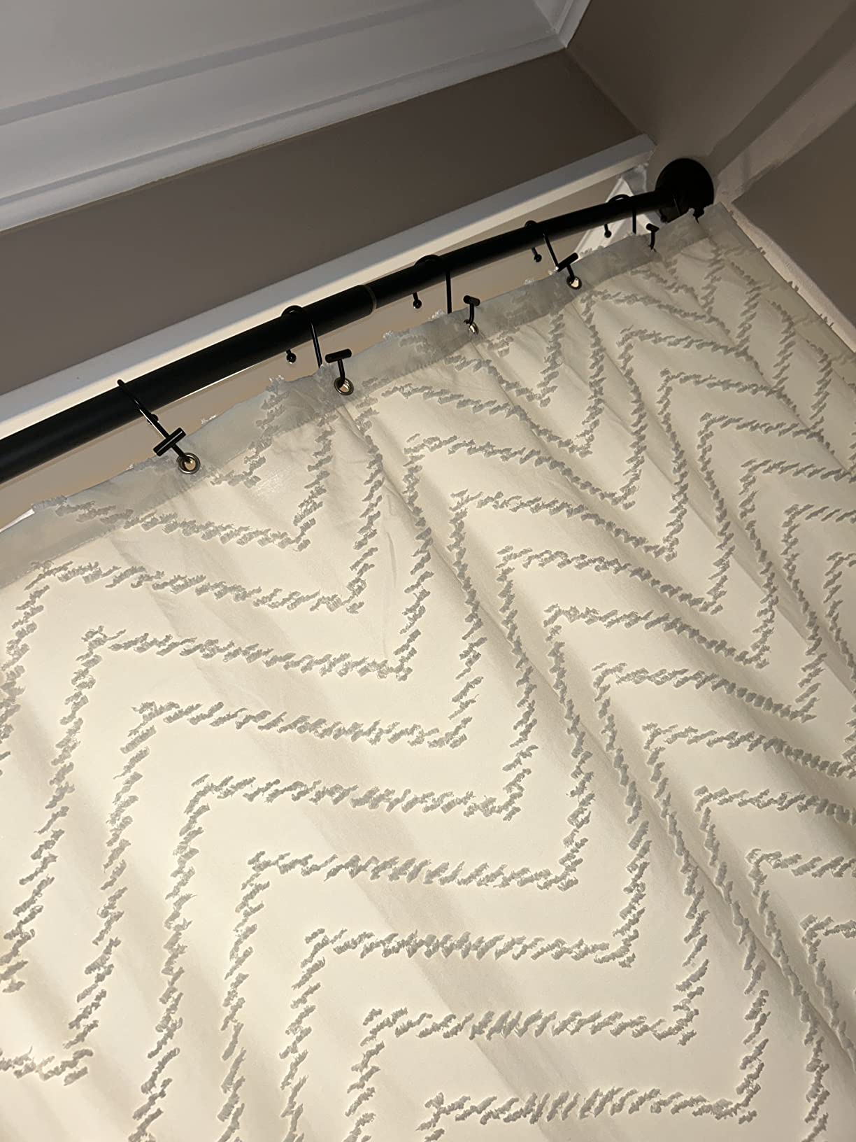 9/mo Finance iDesign Curved Metal Shower Curtain Rod, Adjustable