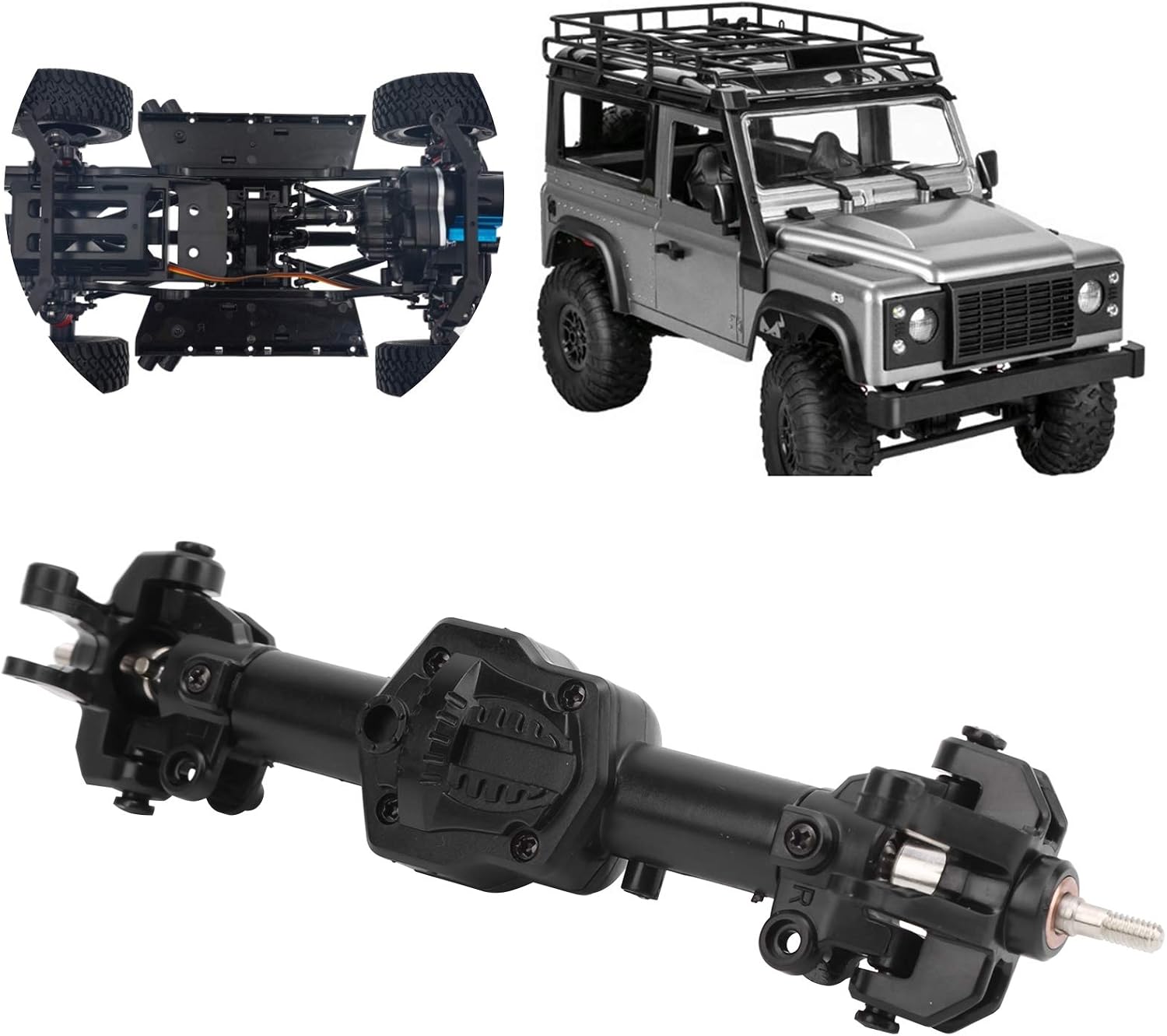 RC Car Axle,Durable Metal Gear Assembly RC Car Front Rear Axle Upgrade Accessories for MN86K MN86KS MN1/12 RC Car Spare Parts(Front Axle)